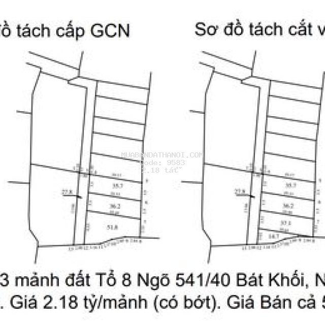 Bán 37m đất bát khối - thạch bàn, cổ linh-2.18 tỷ.