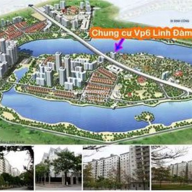 Bán chcc vp6 cạnh hồ linh đàm 1.29t