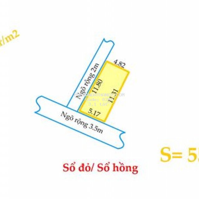 Bán đất tặng nhà ở miêu nha tây mỗ, ô tô đỗ cửa.