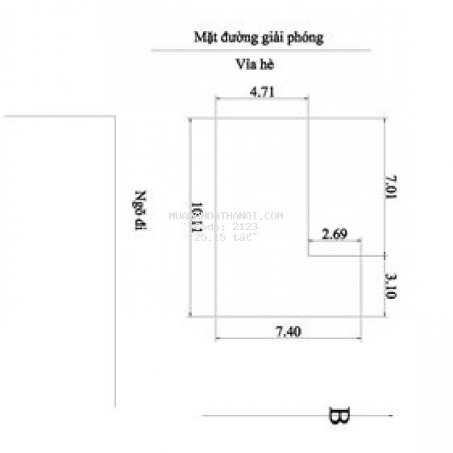 Bán nhà mặt đường giáp bát 58m giá 25 tỷ nhỉnh