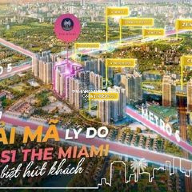 Căn 3pn themiami rẻ đẹp vinhomesmartcity 75m2