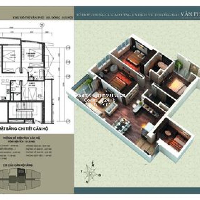 Chính chủ bán căn hộ tầng cao v2 văn phú