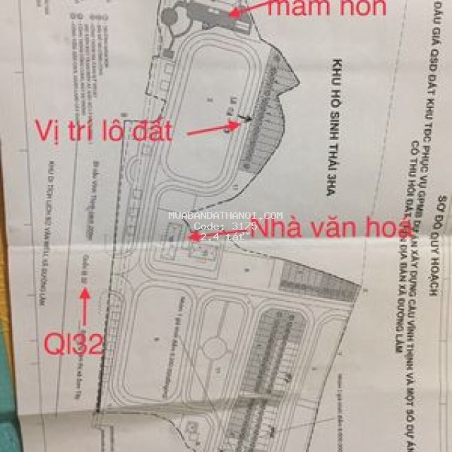 đất giáp mặt đường 32 đường lâm sơn tây