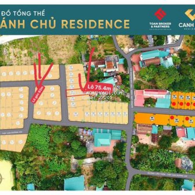 Bán 75.4 m đất cánh chủ - giá nhỉnh tỷ