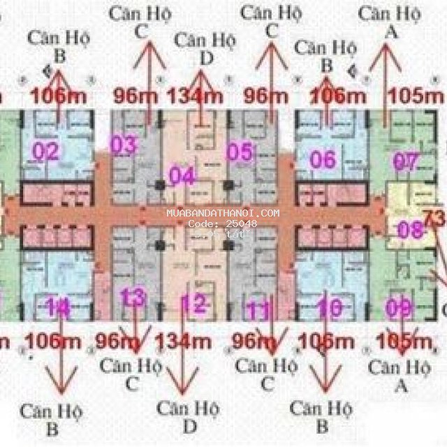 Bán căn 3pn, bc đông nam, chung cư c14 bắc hà, giá 3,05 tỷ