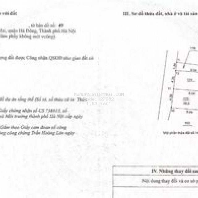 Bán nhà hà đông 35 m2, đường ô tô, giá 1,83 tỷ