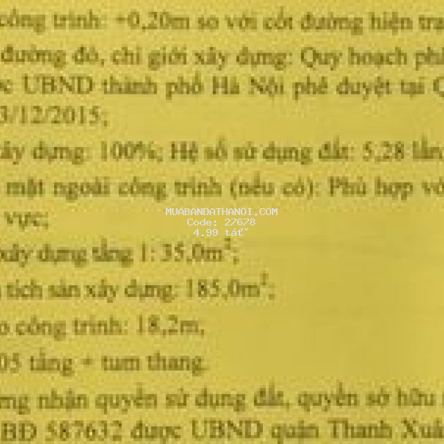 Bán nhà khương trung - ô tô qua cửa 35m2 - chỉ 4.99 tỷ