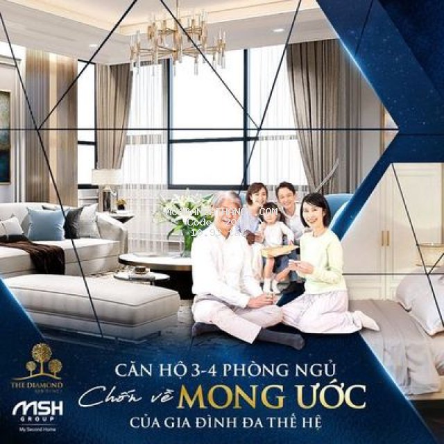 Căn hộ 144m2 brg diamond residence 25 lê văn lương