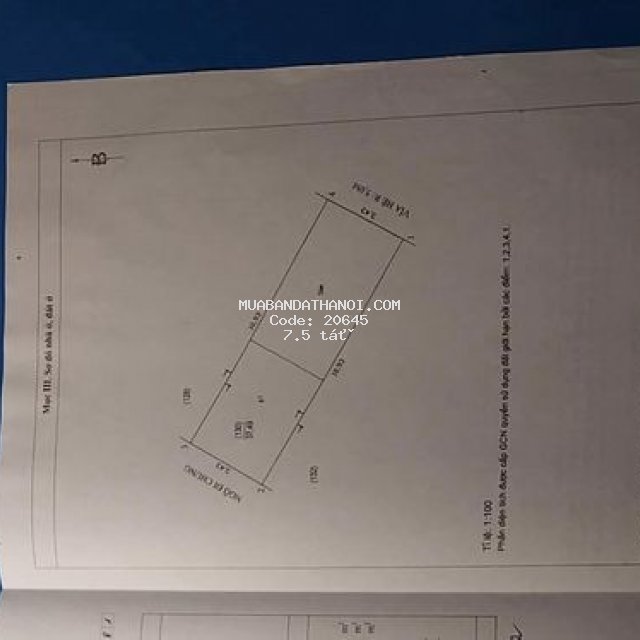 đất cầu giấy - 7.5 tỷ - phân lô ô tô vào nhà