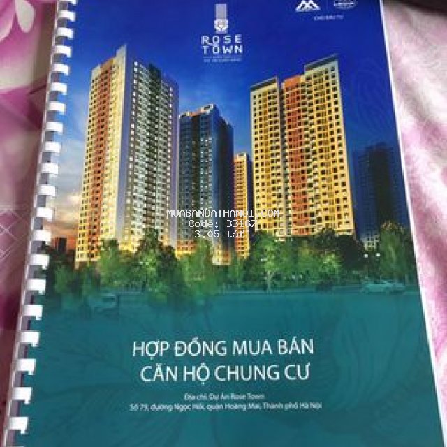 Bán căn hộ 72m tòa chung cư rose town - ngọc hồi, hoàng mai, hn.